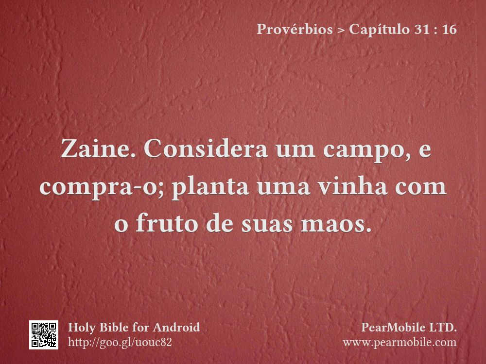 Provérbios, Capítulo 31:16